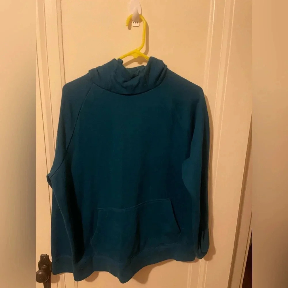 Express Mens Blue Hoodie Sweatshirt Long Sleeve Regular Fit Pullover Size XL